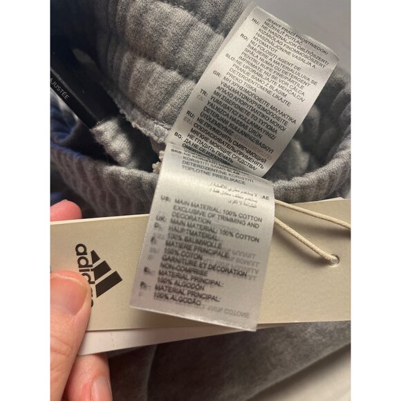 NWT-Adidas Womens Slim Fit Joggers 4X Grey 100% cotton Pants with pockets - Picture 7 of 16